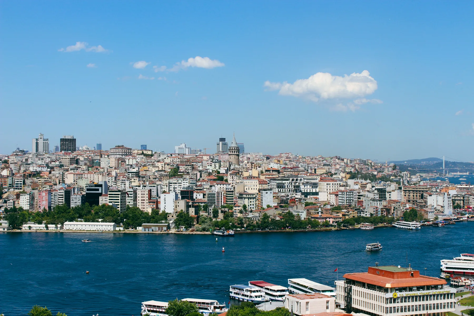 İstanbul Boğazı ve şehir manzarası